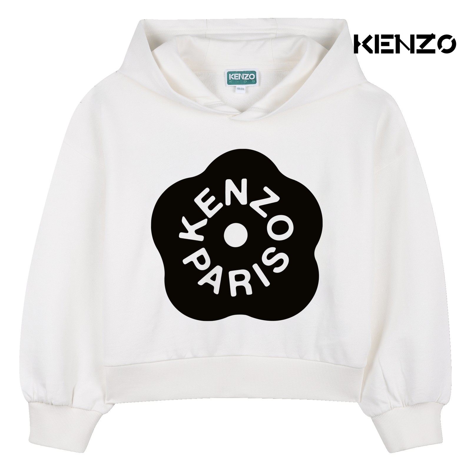 Sudadera con capucha blanco roto