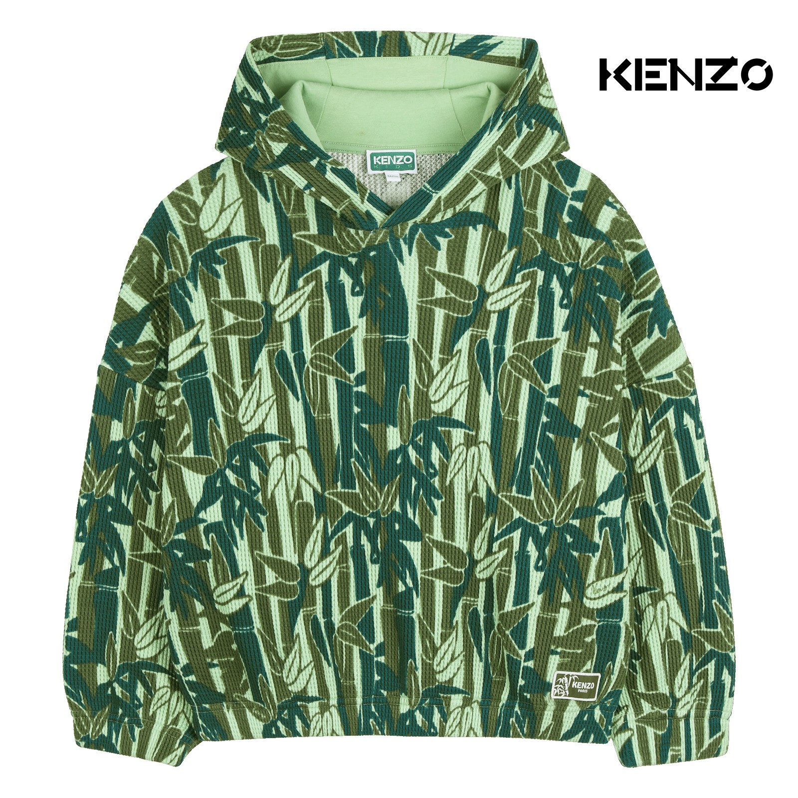 Sudadera con capucha verde tranquilo