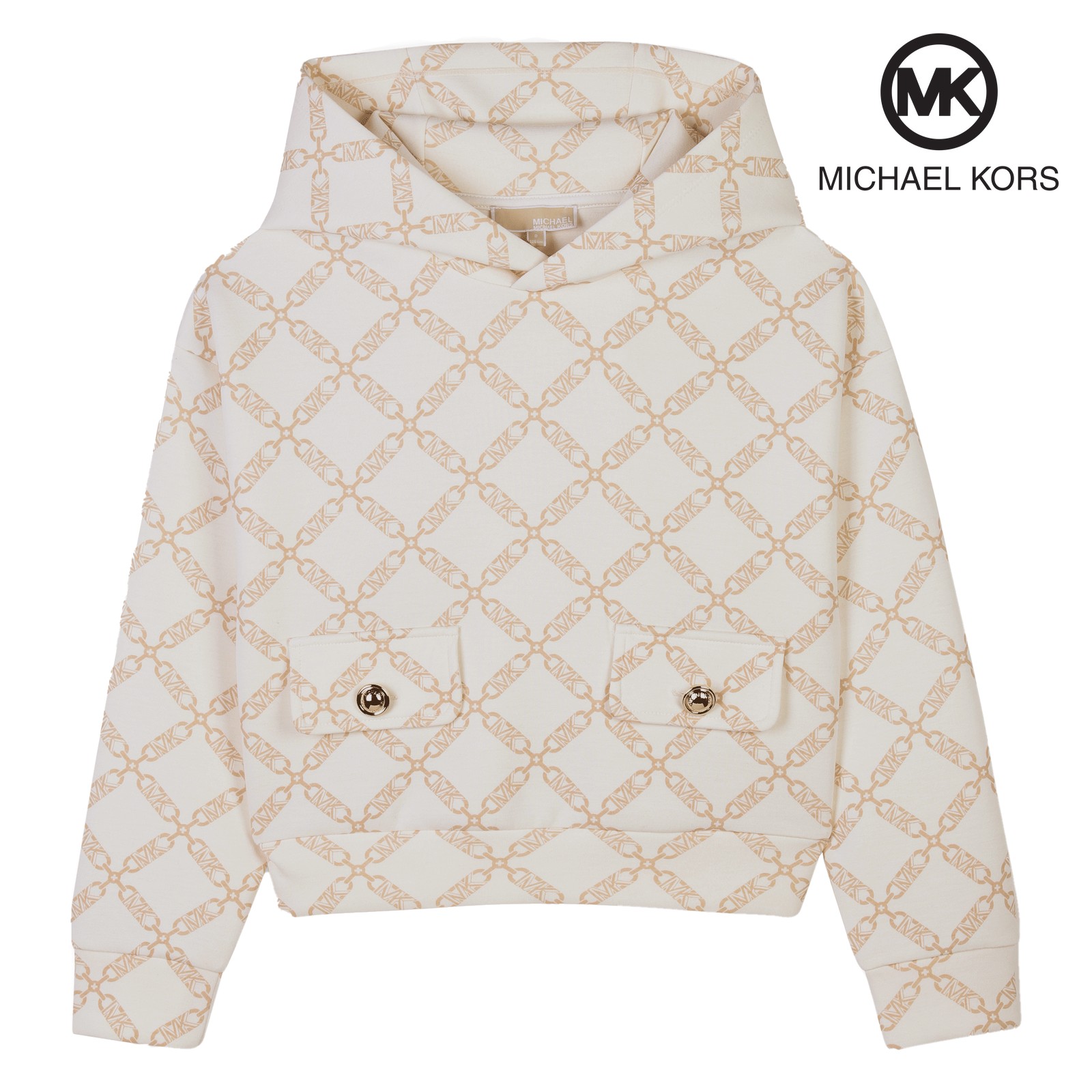 Sudadera con capucha crudo beig