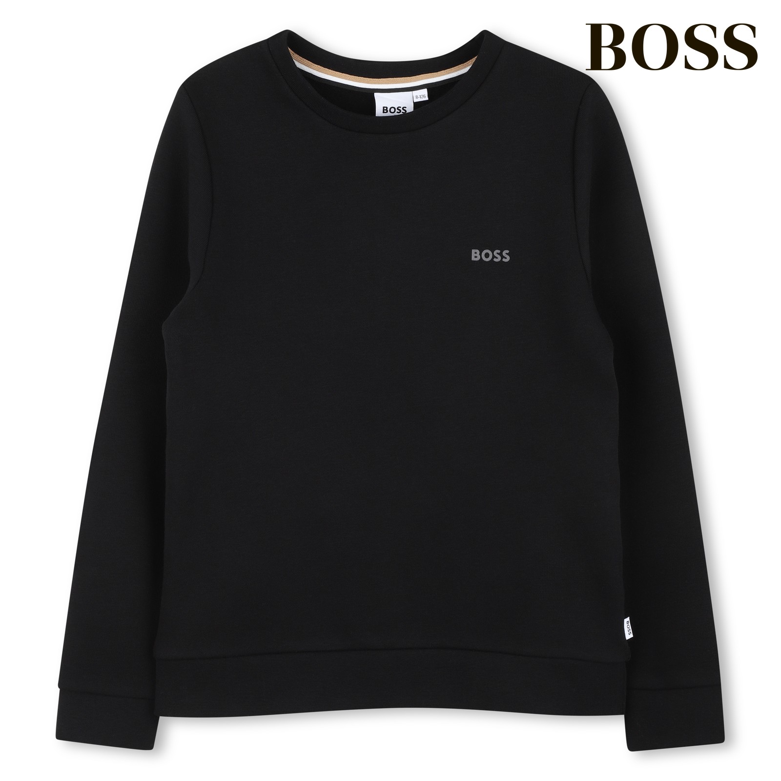 Sudadera de cuello redondo negro
