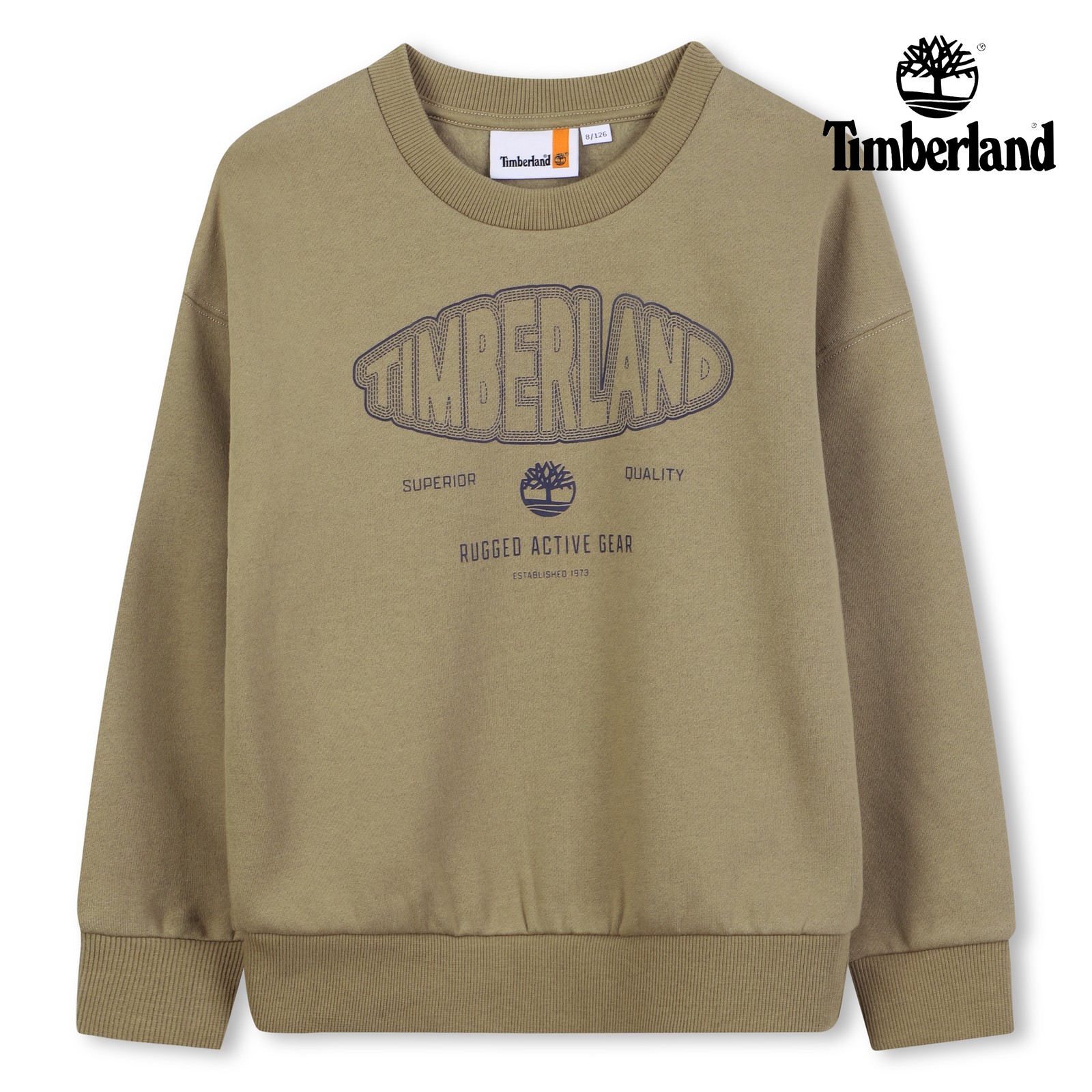 Sudadera de vellón cepillado kaki
