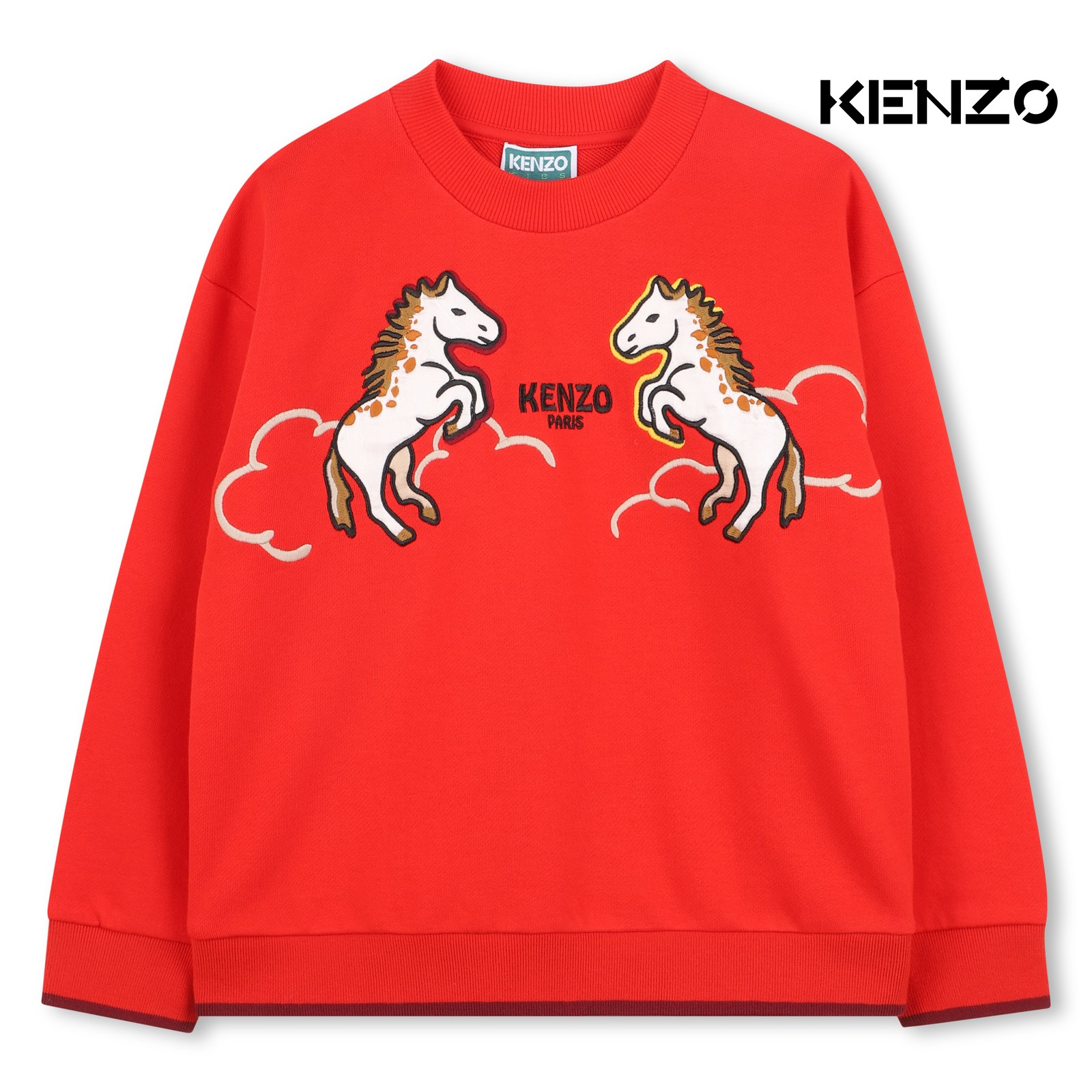 Sudadera fleece rojo vivo