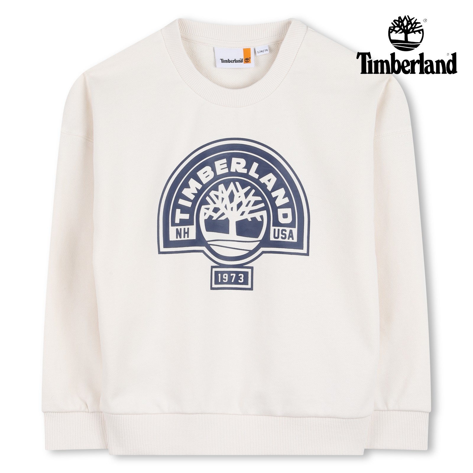 Sudadera fleece marfil