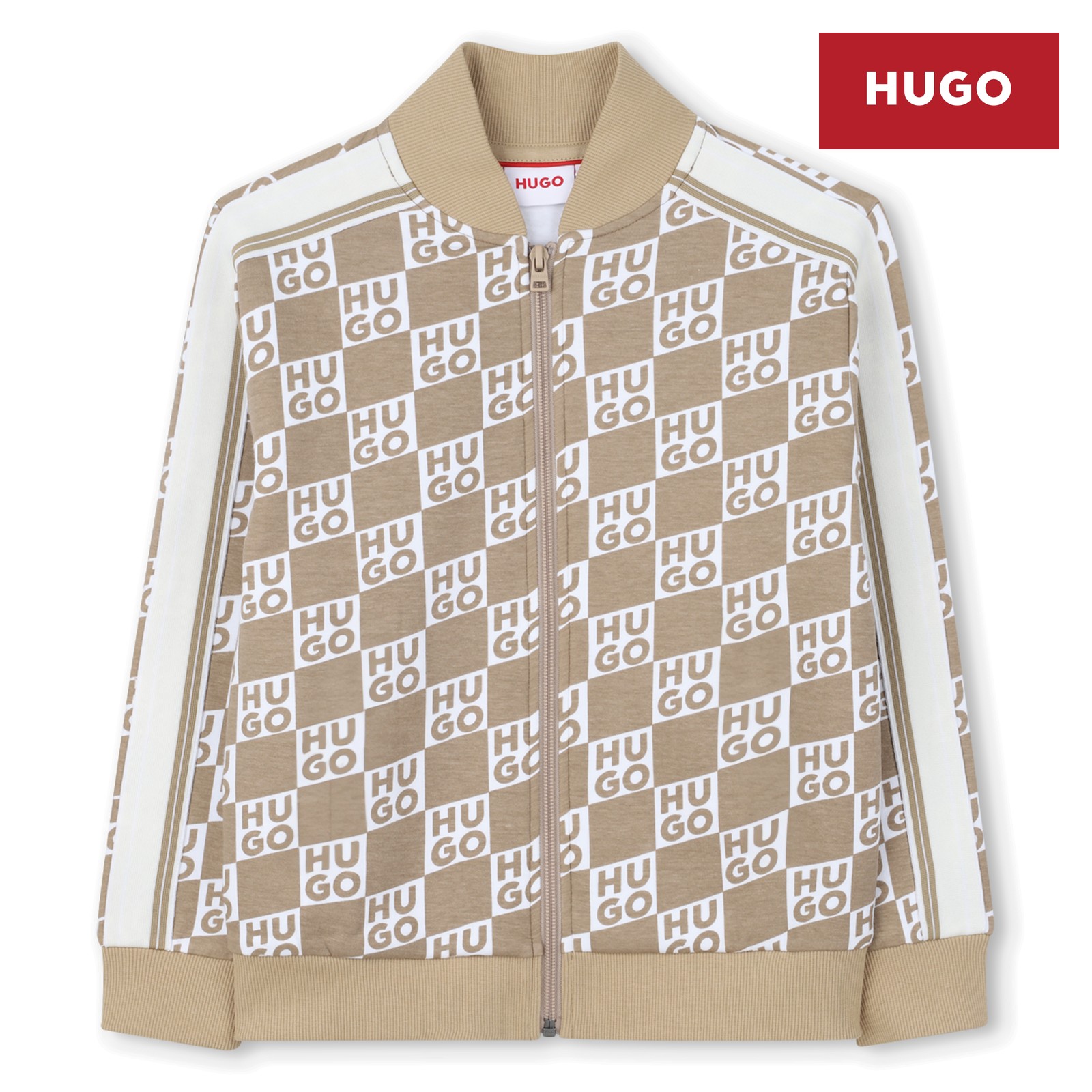 Sudadera jogger con capucha beig