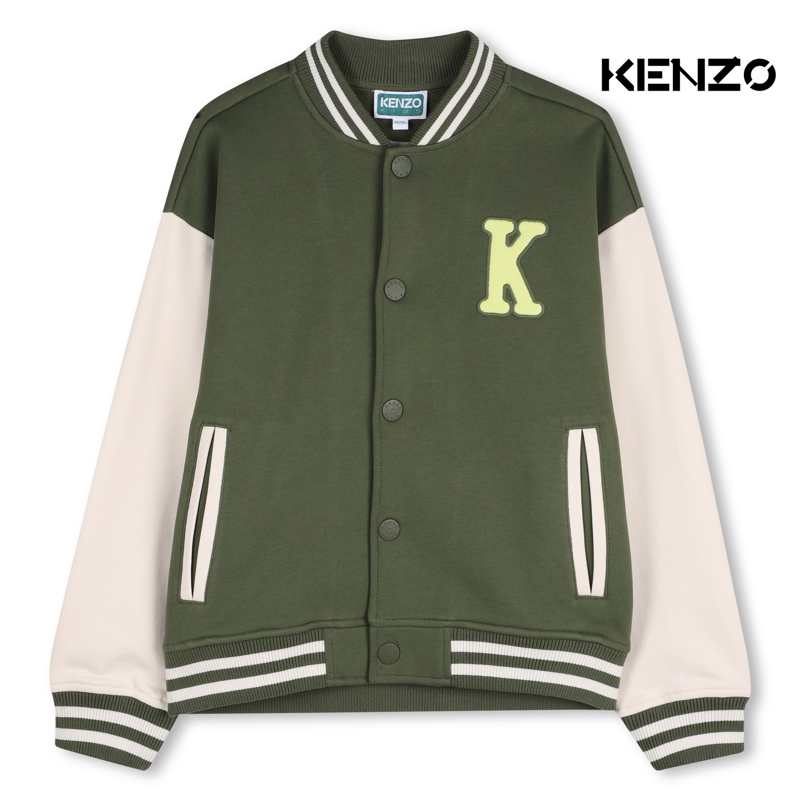 Sudadera jogging con cierre de cremallera kaki
