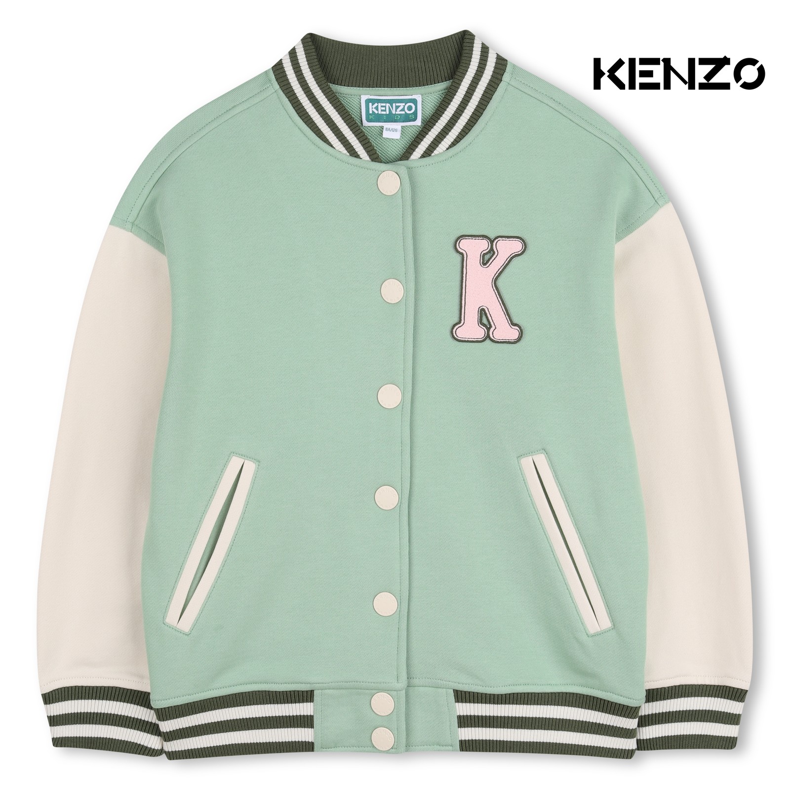 Sudadera jogging con cierre de cremallera verde tranquilo