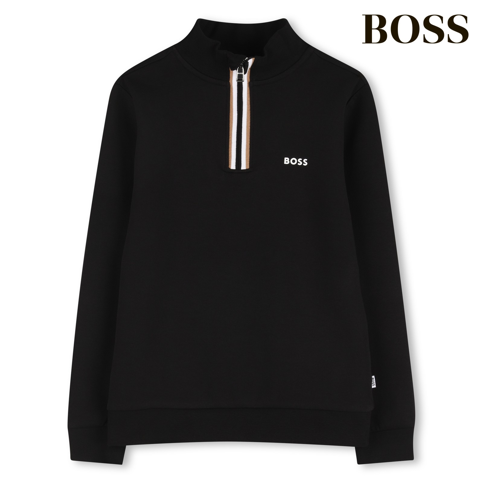 Sudadera stand-up con cremallera negro