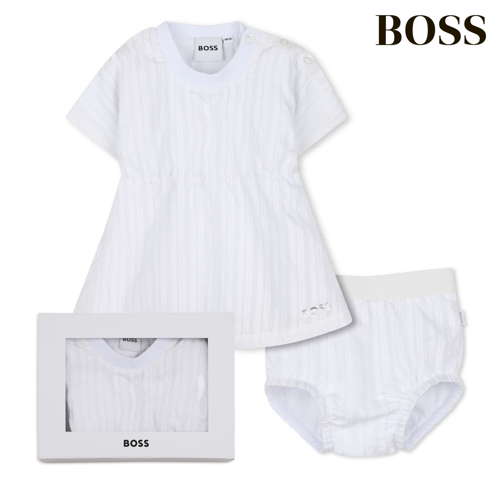 Vestido + conjunto de bragas hinchadas blanco