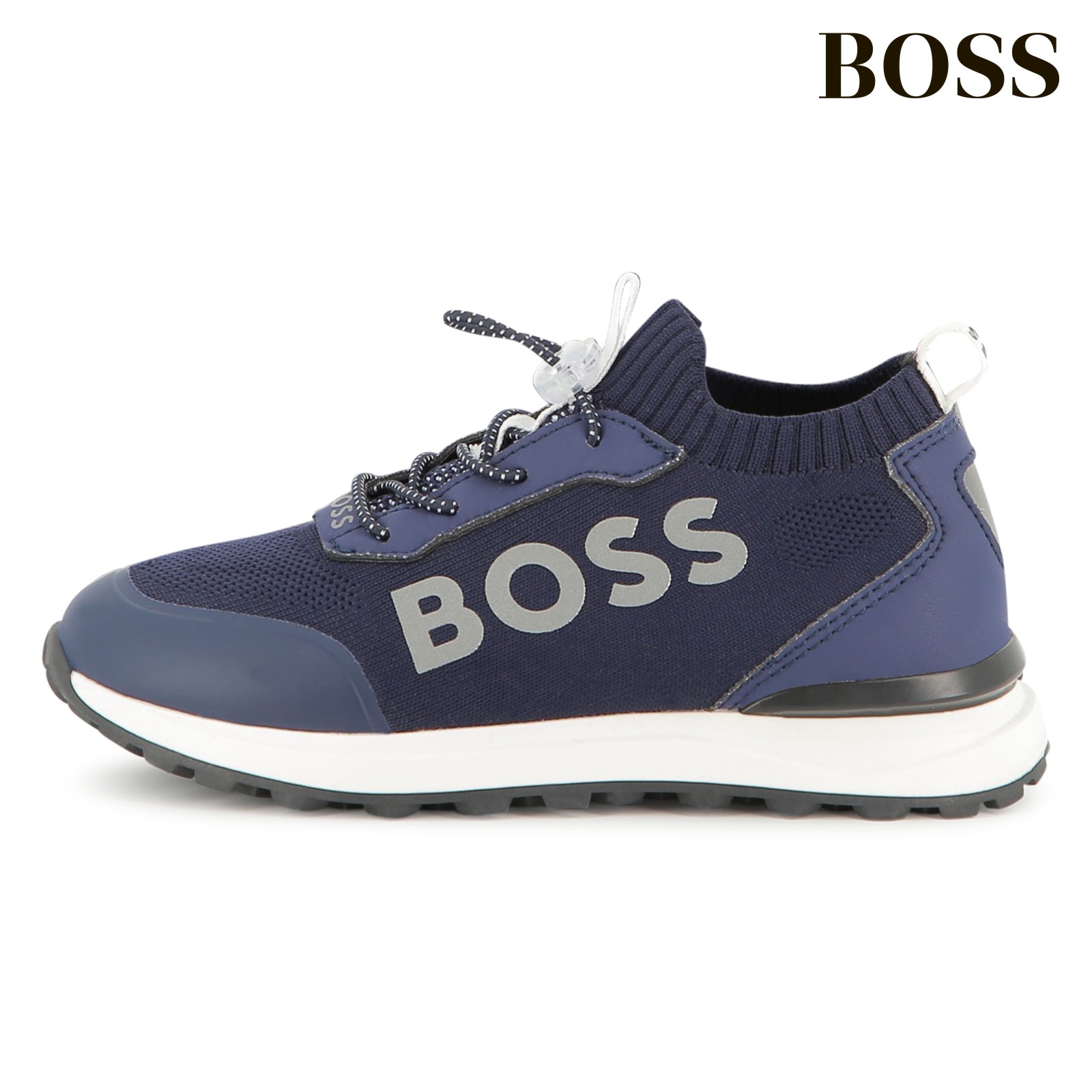 Zapatillas con cordones elásticos marino