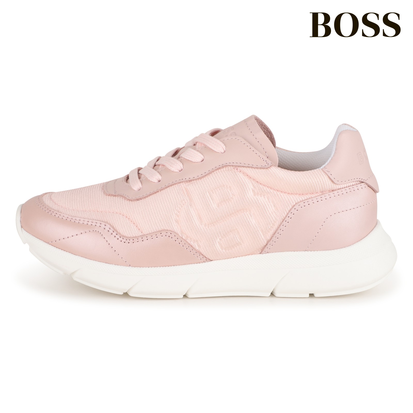 Zapatillas con cordones rosa