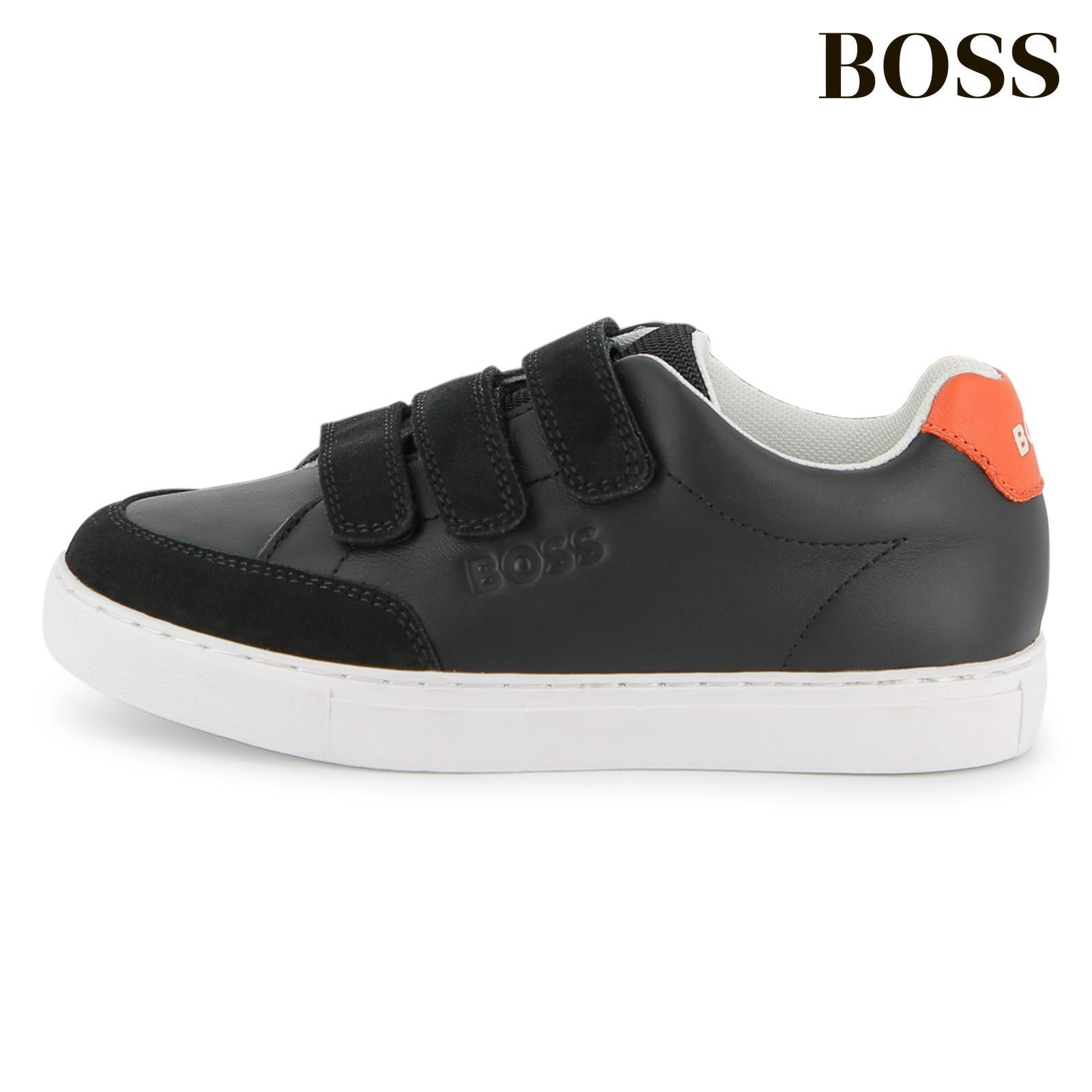 Zapatillas con rayas de velcro negro
