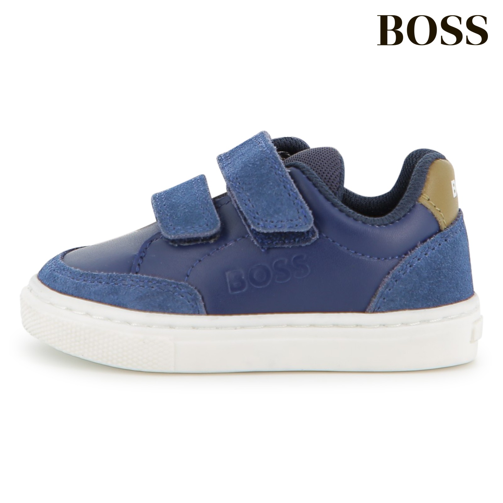 Zapatillas con rayas de velcro marino