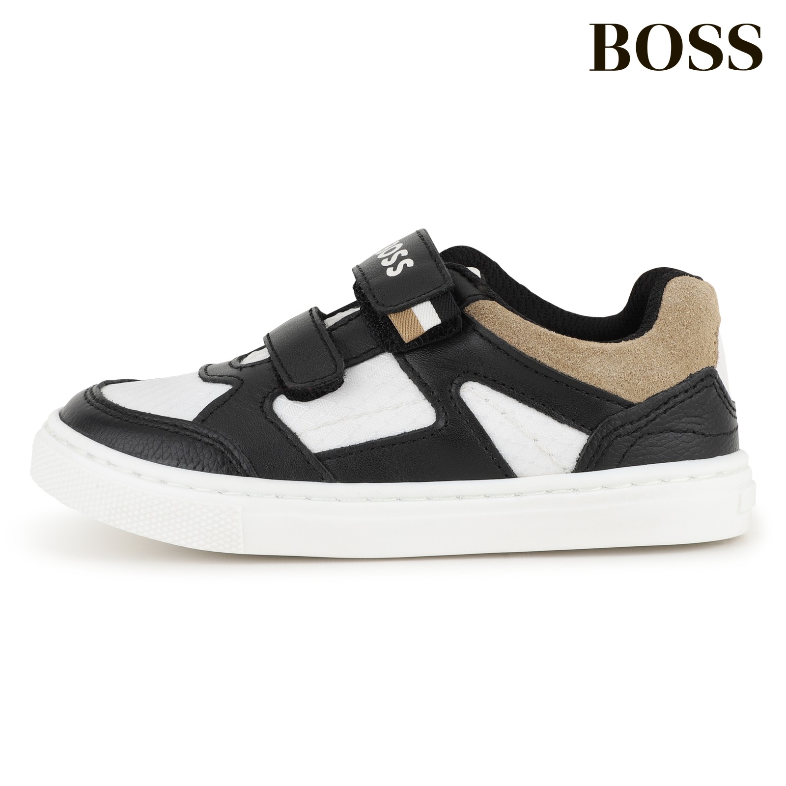 Zapatillas con rayas de velcro negro