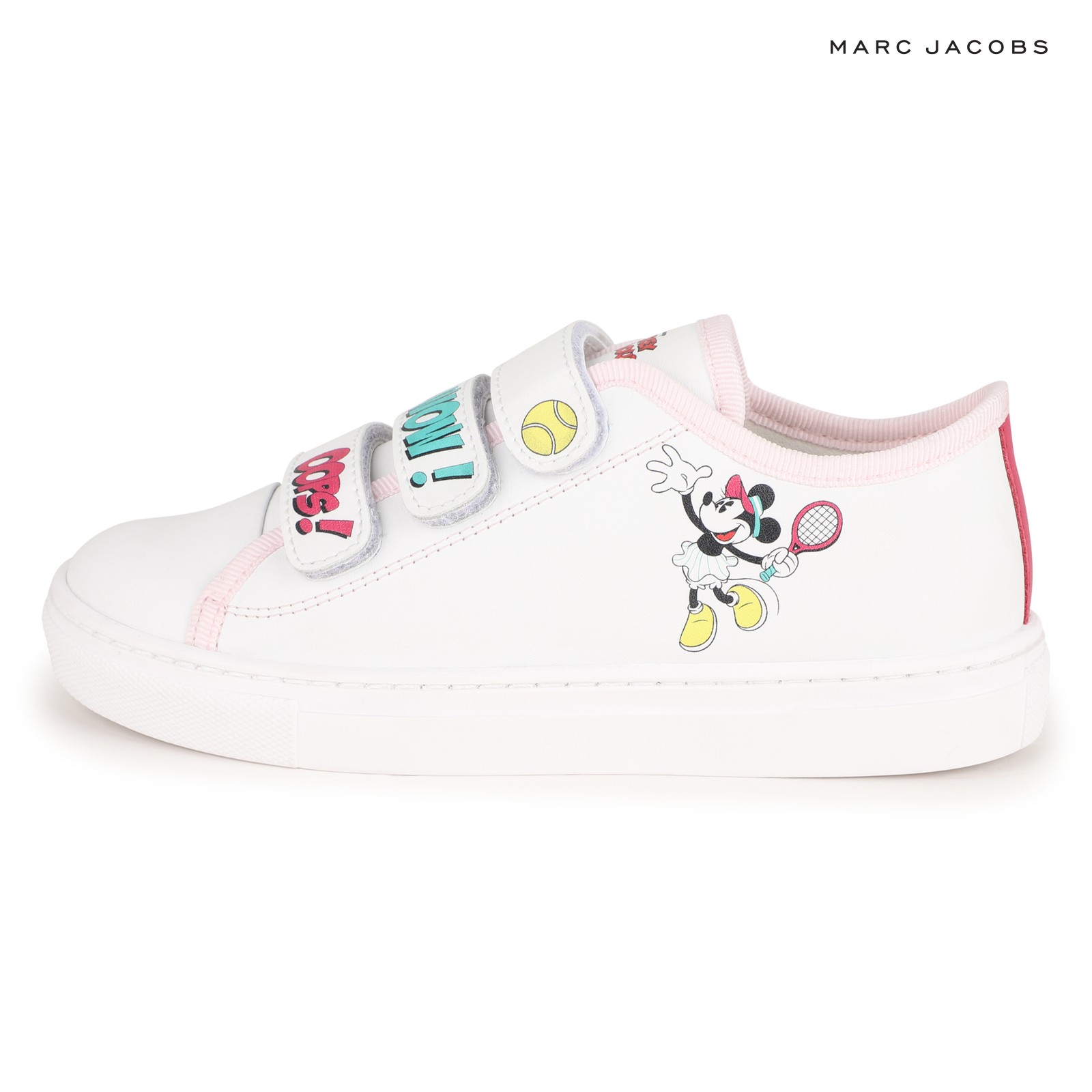 Zapatillas con rayas de velcro blanco