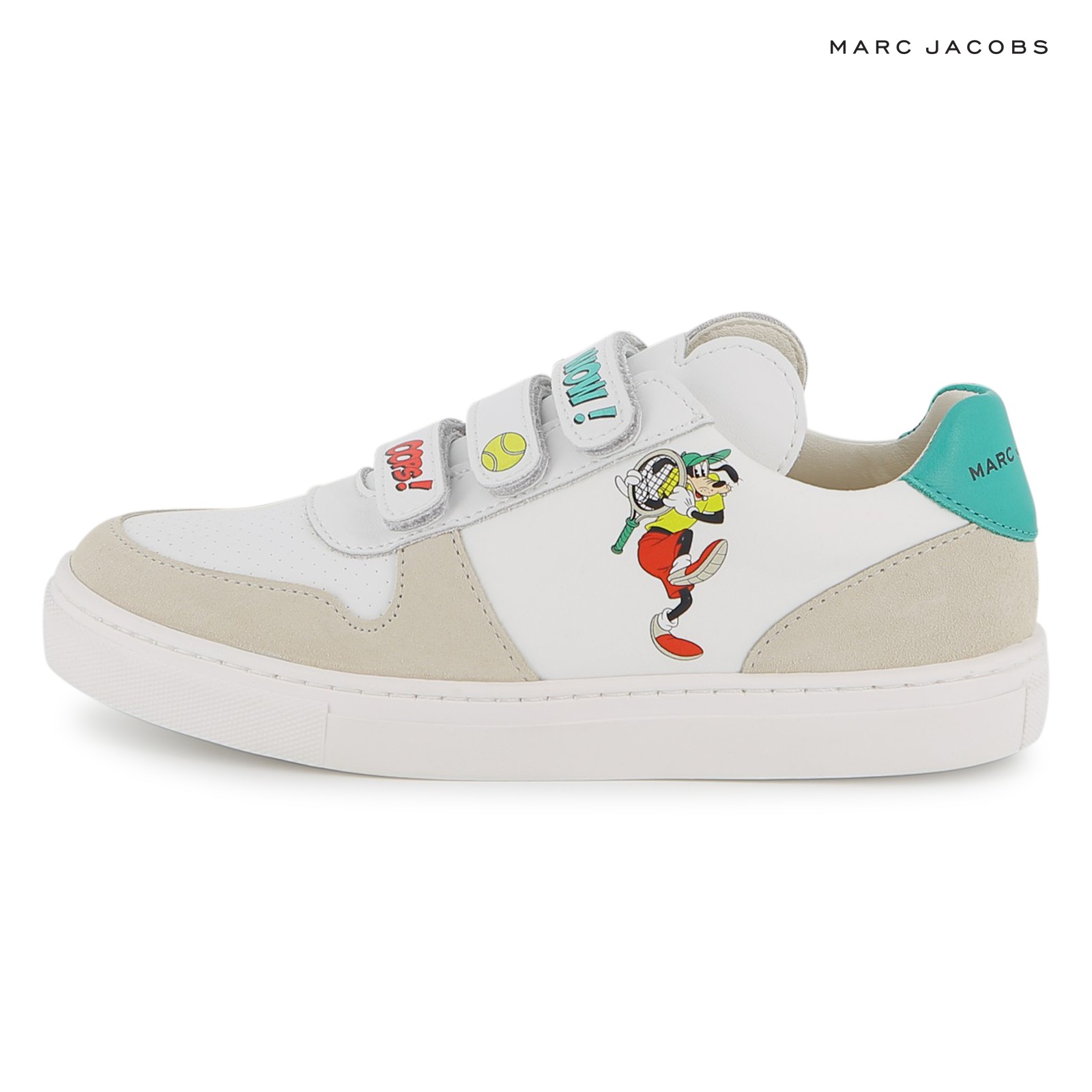 Zapatillas con rayas de velcro beig