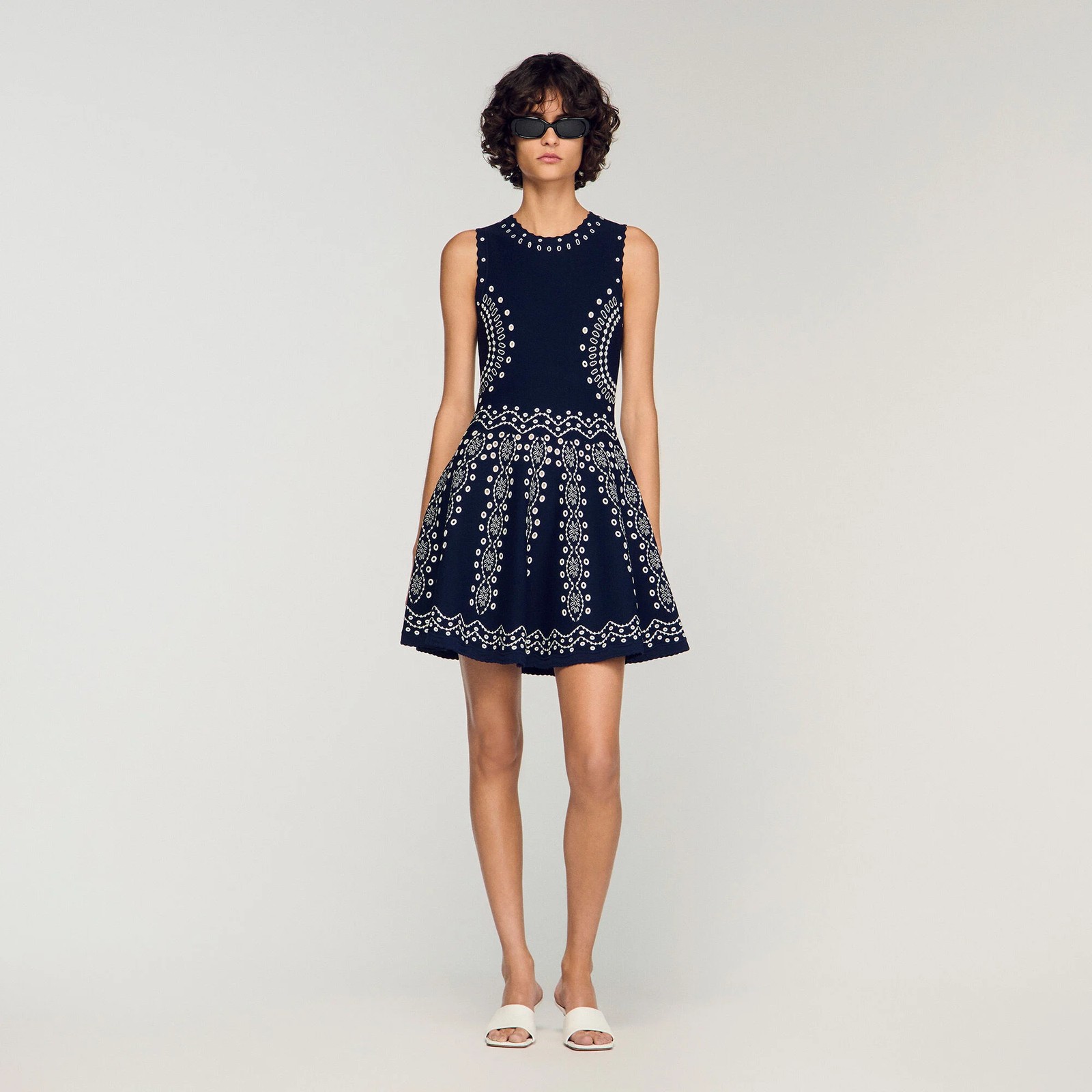 VESTIDO CORTO DE PUNTO PAÑUELO