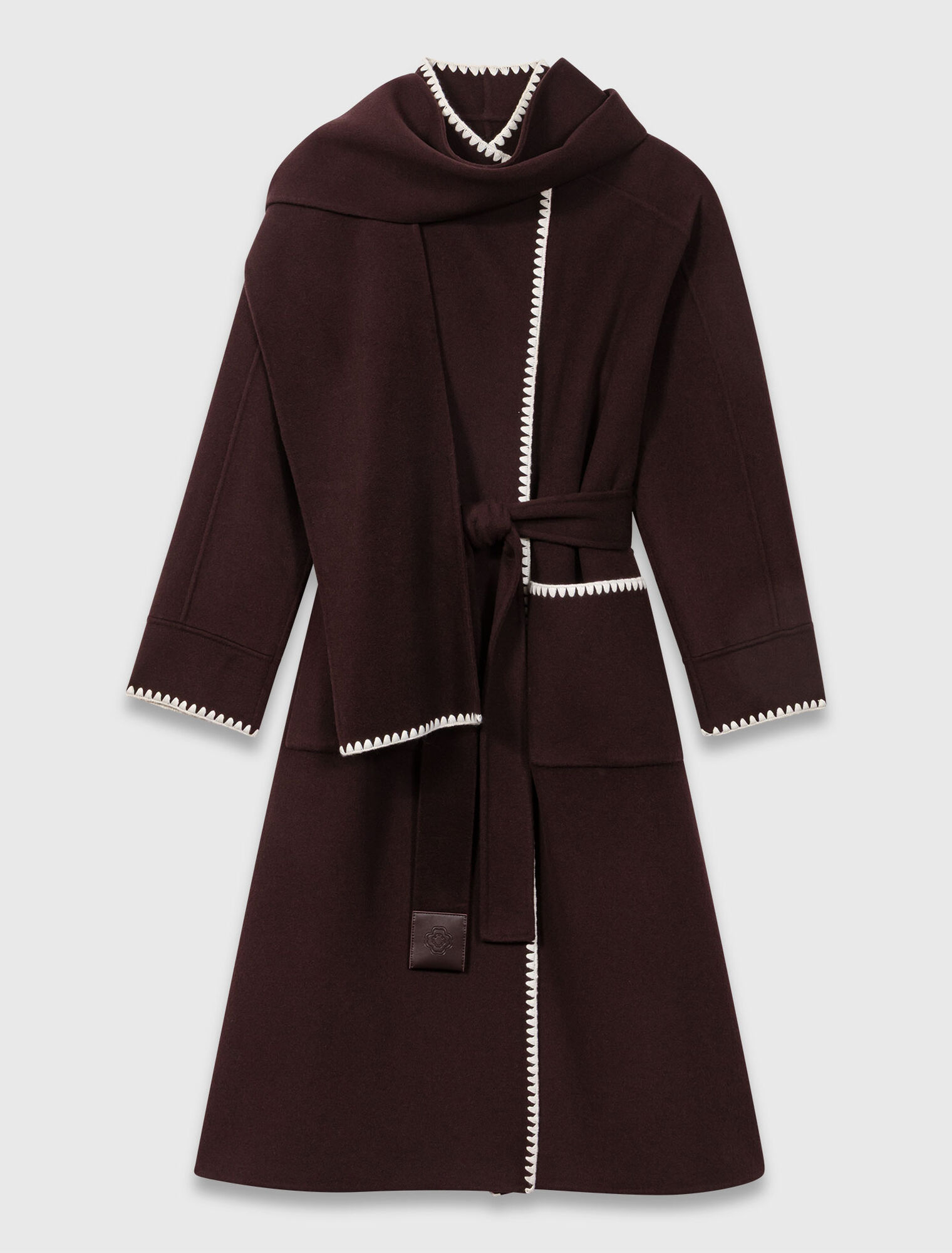 Embroidered double-faced coat